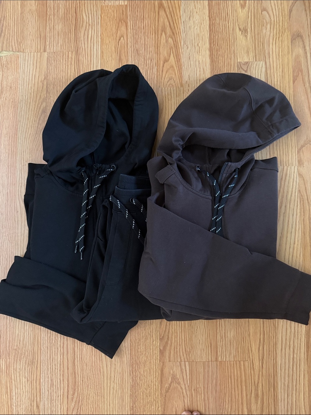 Gap Performance Hooded Sweatpants Set - Black and Dark Brown